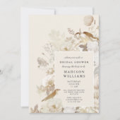 Invitation Elégante Fête des mariées de crème à la crème à la (Devant)