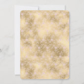 Invitation Elégante Fête des mariées de dentelle rose et or (Dos)