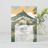 Invitation Elégante Fête des mariées de destination Capri Ita (Debout devant)