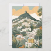 Invitation Elégante Fête des mariées de destination Capri Ita (Dos)