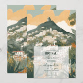 Invitation Elégante Fête des mariées de destination Capri Ita (Devant / Derrière)