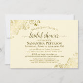 Invitation Elégante Fête des mariées de fentes de dentelle d' (Devant)