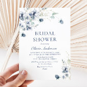 Invitation Elégante FÊTE DES MARIÉES de feuillage d'hiver ble