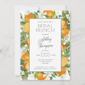 Invitation Élégante Fête des mariées de feuillage en fleurs o (Devant)