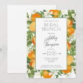 Invitation Élégante Fête des mariées de feuillage en fleurs o (Devant / Derrière)
