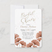 Invitation Élégante Fête des mariées de feuillage en terre cu (Devant)