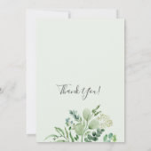 Invitation Élégante Fête des mariées de feuillage Eucalyptus (Dos)