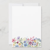 Invitation Élégante Fête des mariées de Fleur sauvage rustiqu (Dos)