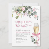 Invitation Élégante Fête des mariées de fleurs blanches Eucal (Devant)