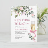 Invitation Élégante Fête des mariées de fleurs blanches Eucal (Debout devant)