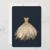 Invitation Elégante Fête des mariées de fleurs bleues de la m (Dos)