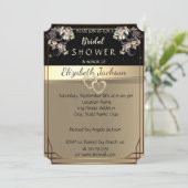 Invitation Élégante Fête des mariées de Fleurs Chic (Debout devant)