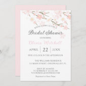 Invitation Elégante Fête des mariées de fleurs de cerisier d' (Devant / Derrière)