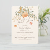 Invitation Elégante Fête des mariées de fleurs de la chute d' (Debout devant)