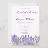 Invitation Élégante Fête des mariées de fleurs de lavandre vi (Devant)