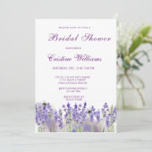 Invitation Élégante Fête des mariées de fleurs de lavandre vi (Debout devant)
