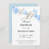 Invitation Élégante Fête des mariées de fleurs de Magnolia (Devant / Derrière)