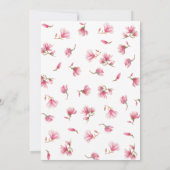 Invitation Élégante Fête des mariées de fleurs de Magnolia ro (Dos)