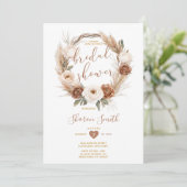 Invitation Élégante Fête des mariées de fleurs de terracota d (Debout devant)