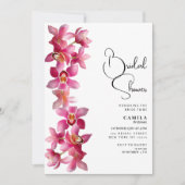 Invitation Elégante Fête des mariées de fleurs d'orchidées ro (Devant)