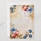 Invitation Elégante Fête des mariées de fraise douce Berry (Dos)