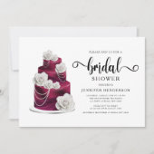 Invitation Élégante Fête des mariées de gâteau Mariage de Bou (Devant)