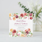 Invitation Élégante Fête des mariées de jardin botanique rose (Debout devant)