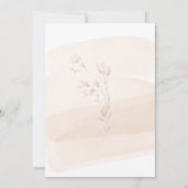 Invitation Elégante Fête des mariées de jardin Fleur sauvage (Dos)