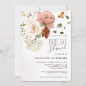 Invitation Elégante Fête des mariées de jardin fleuri Boho (Devant)