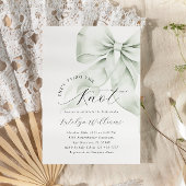 Invitation Elégante Fête des mariées de la Bow verte