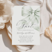 Invitation Elégante Fête des mariées de la Bow verte