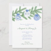 Invitation Élégante Fête des mariées de la couche de monogram (Devant)