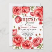 Invitation Élégante Fête des mariées de la frontière de la Ro (Devant)