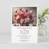 Invitation Élégante Fête des mariées de la Saint Valentin (Debout devant)