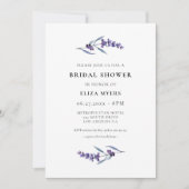 Invitation Élégante Fête des mariées de lavande florale (Devant)