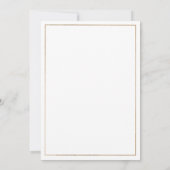 Invitation Elégante Fête des mariées de lys fleuris en or bla (Dos)