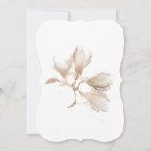 Invitation Elégante Fête des mariées de Magnolia Or (Dos)