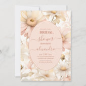 Invitation Elégante Fête des mariées de marguerite aquarelle (Devant)