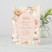 Invitation Elégante Fête des mariées de marguerite aquarelle (Debout devant)