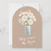 Invitation Élégante Fête des mariées de marguerites blanches  (Dos)