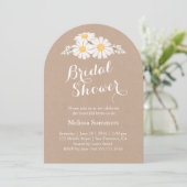 Invitation Élégante Fête des mariées de marguerites blanches  (Debout devant)