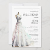 Invitation Élégante Fête des mariées de mariage (Devant)