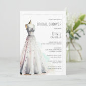 Invitation Élégante Fête des mariées de mariage (Debout devant)