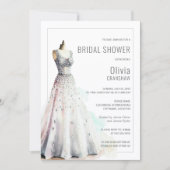 Invitation Élégante Fête des mariées de mariage (Devant)