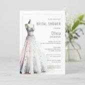 Invitation Élégante Fête des mariées de mariage (Debout devant)