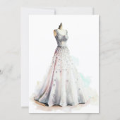 Invitation Élégante Fête des mariées de mariage (Dos)