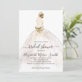 Invitation Élégante Fête des mariées de Mariage de mariée cla (Debout devant)