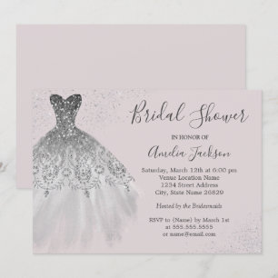 Invitation Elégante Fête des mariées de Mariage rose Dusty