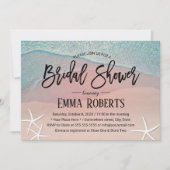 Invitation Elégante Fête des mariées de mariage Starfish Beac (Devant)