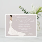 Invitation Élégante Fête des mariées de mariée juive (Debout devant)